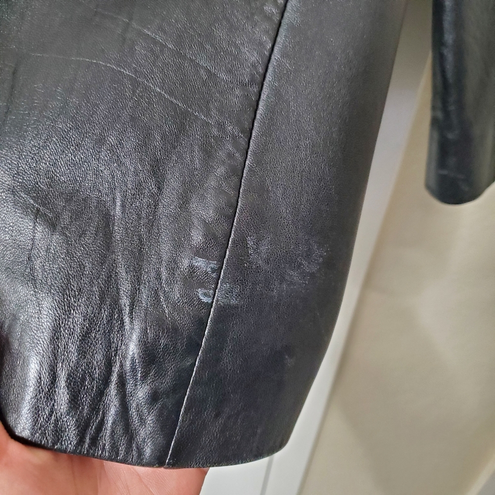 Siena Studio Women's Black Leather Jacket Size M - Picture 12 of 16